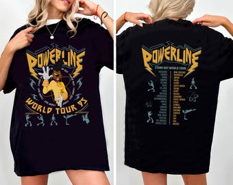 2-seitig Powerline Goofy Film Shirt, Vintage Powerline Stand Out Shirt, Goofy Powerline Max Goof, Ein doof Film Shirt