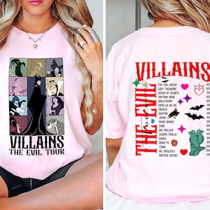 Villains Cruella Devil The Evil Tour Shirt, Bad Witches Club Shirt, Friends Shirt, Evil Queen Matching Shirts