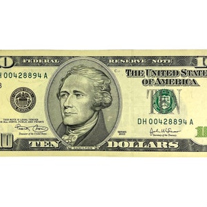 United States 10 Dollars bill 2003 Alexander Hamilton