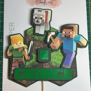 Personalised gamer cake topper