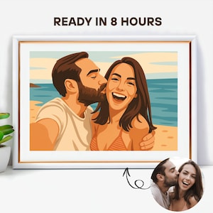 Personalisiertes Portrait: Personalisiertes Digital Art Geschenk (Digitaler Download