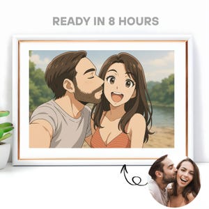 Custom Anime Drawing | Personalized Anime Character Portrait from Photo | Unique Digital Artwork Gift