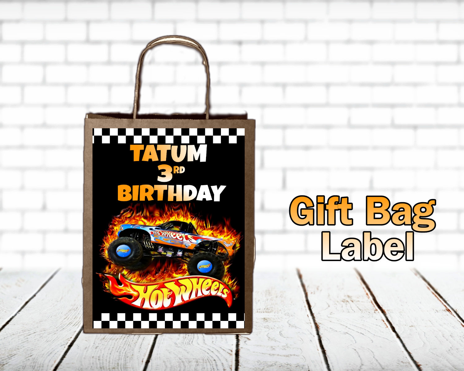 Kids Birthday Gift Bag Labels Personalised Printable Favour - Etsy