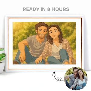Custom Ghibli Portrait: Personalized Anime-Style Digital Art (Digital Download