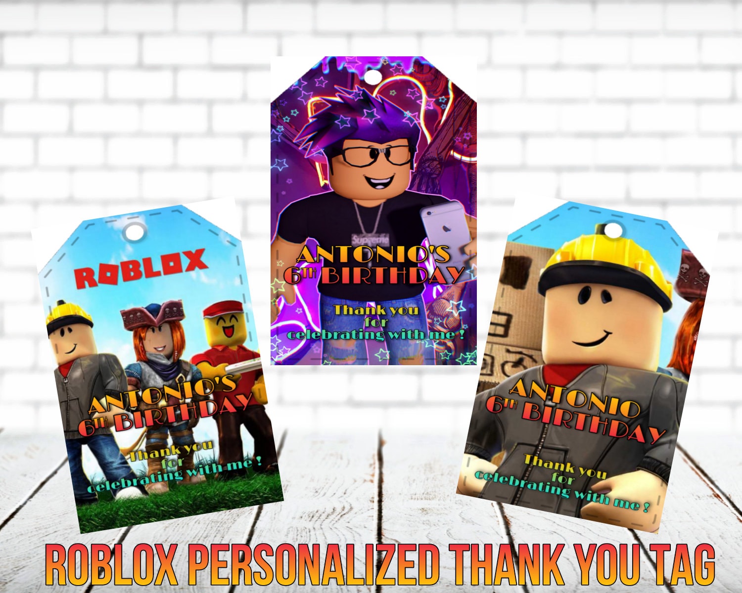 5 X Personalised Roblox Label Roblox Label Personalised 