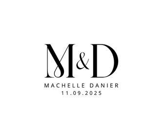 Modern Wedding Logo, Premade Monogram Logo Design, Minimalist Wedding ...