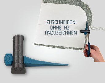 Magnetische Zuschneidehilfe für die Schere