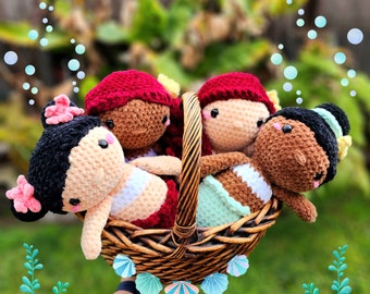 Crochet Disney Princess Mermaids | Amigurumi Mermaids | Crochet Doll | Princess | Mermaid