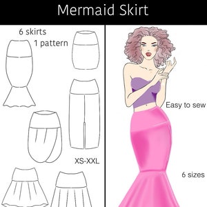 Gonna a sirena cartamodello best sale