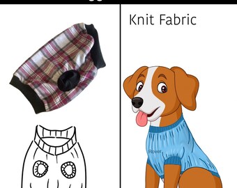 Dog Coat/Jersey PDF Sewing Pattern. Dog Jersey/Jacket in 5 sizes XS-L