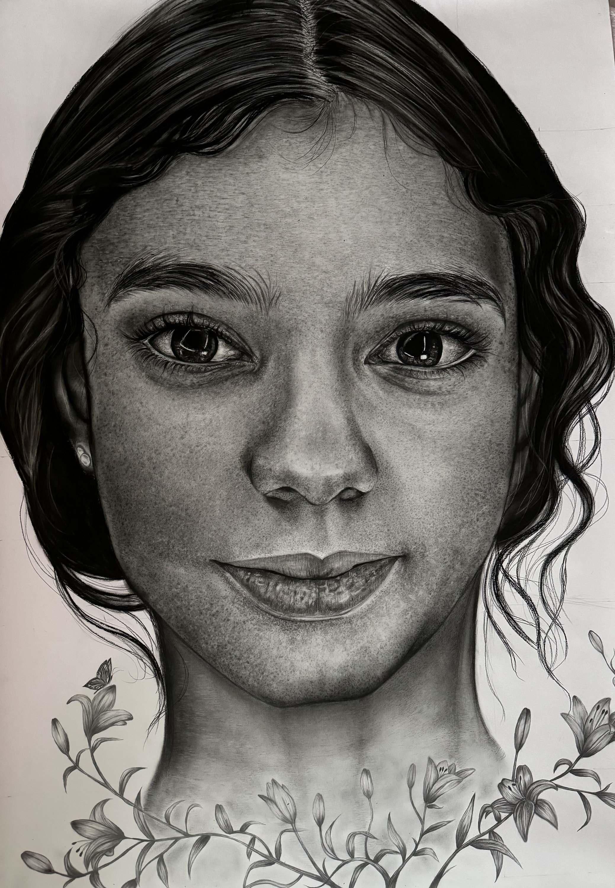 Custom Charcoal Portrait From Photo, Handmade Personalized Realistic