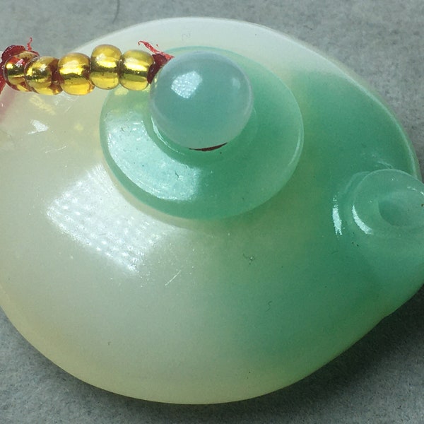 2.1'' +Natural White Green Jade quartz,quartz crystal,hand carved,crystal Teapot,crystal Tea cup,surprised gift 1pc