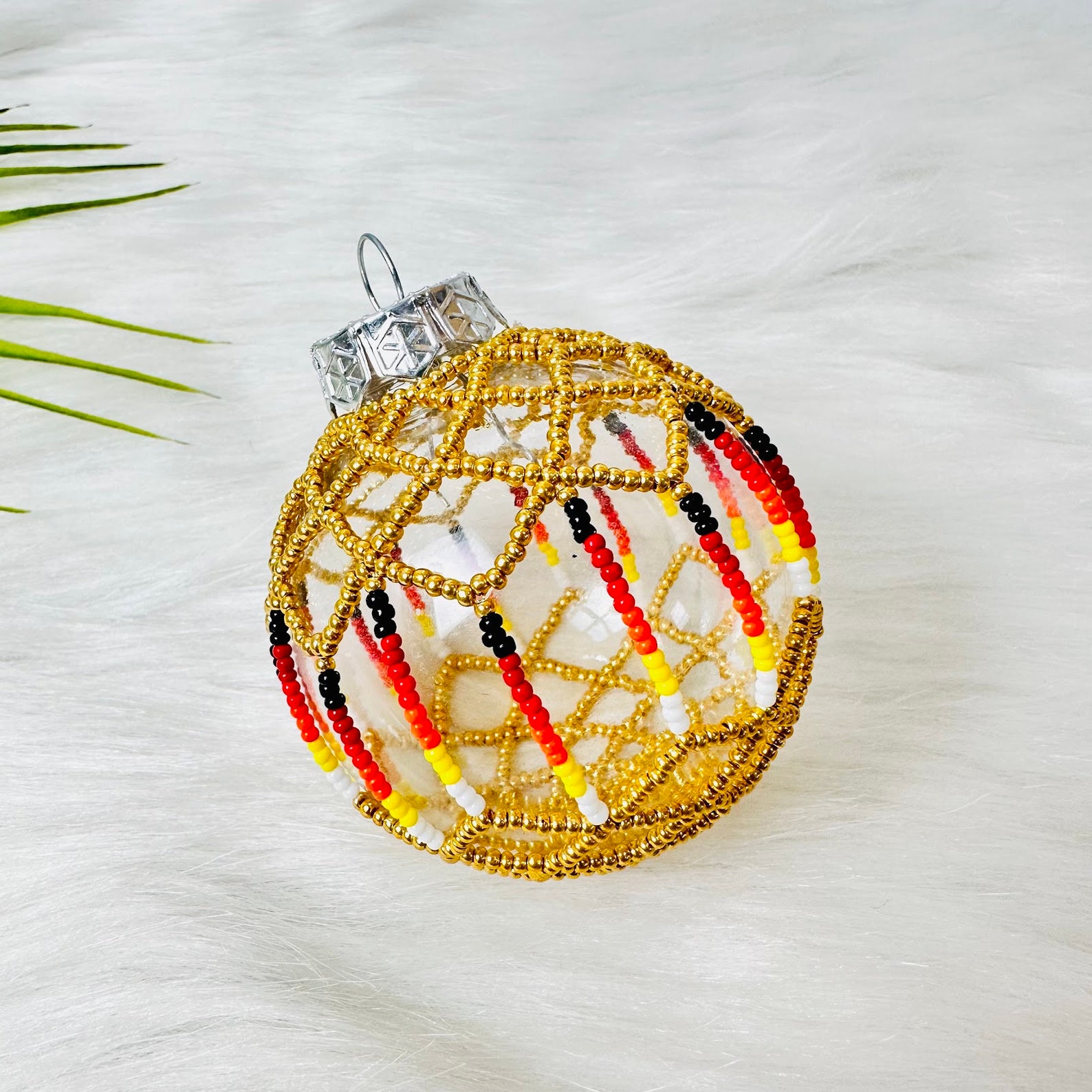 Beaded Ball Christmas Ornaments, Beaded Christmas Tree Ornaments