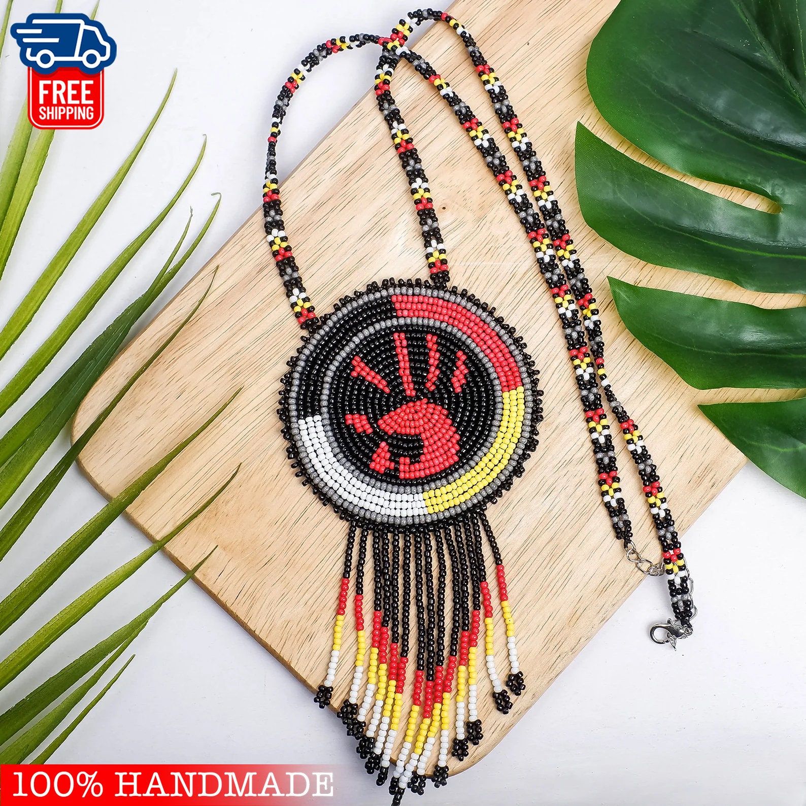MMIW Handmade Beaded Necklace Native Americans Jewelry Etsy