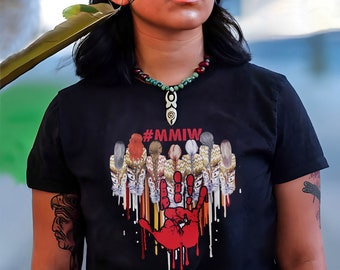 MMIW Red Hand Together Feather Heart Native Shirt, Missing And Murdered Women Awareness Shirt, American Native Hoodie And Sweatshirt