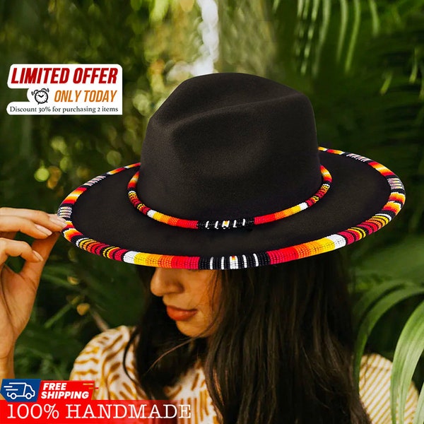 Native American Beaded Fedoras Etsy