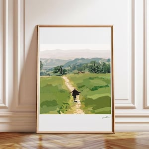 Nursery Wall Art Childhood Magic Print, Whimsical Forest Trail (12-Color Matte Giclee, Eco FSC Paper, Multiple Sizes)