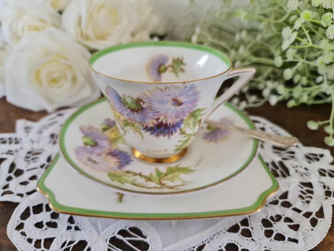 Vintage 1940s Royal Doulton Glamis Thistle Tea Trio Etsy