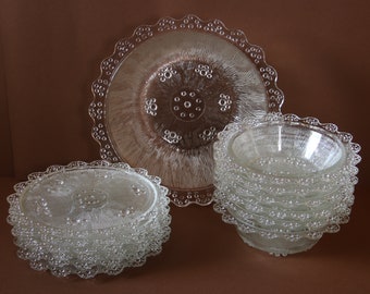 Vintage Masserini Barocco Bubble Lace 13-delige set dessertportie