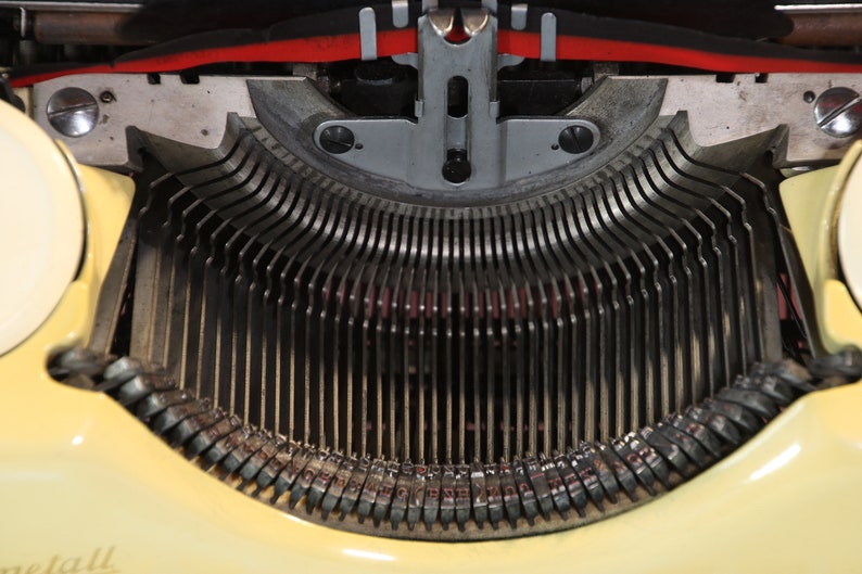 Vintage Rather Rare Rheinmetall Borsig typewriter cream color from 1938 image 7
