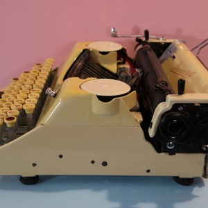 Vintage Rather Rare Rheinmetall Borsig typewriter cream color from 1938 image 4