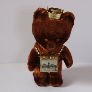 Vintage GDR Baer mit Budapest Micro Fotoalbum Gekrönter Berliner Bär Rarität DDR Souvenir