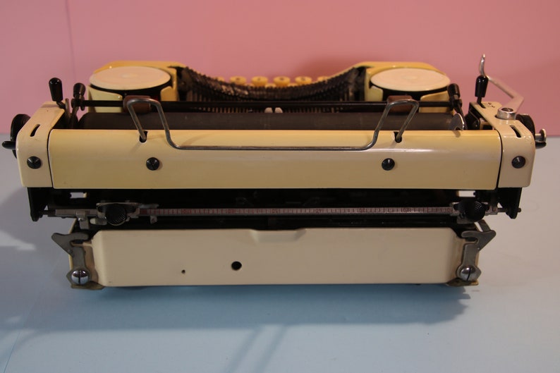 Vintage Rather Rare Rheinmetall Borsig typewriter cream color from 1938 image 3