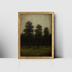 Vintage Sky and Woodland Landscape Digital Print - Printable Wall Art Download