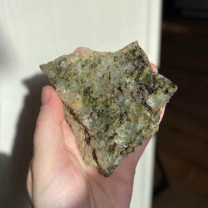 Forest Epidote / Forest Quartz / Epidote Quartz Raw Specimen / Rare Find / Gift / Unique