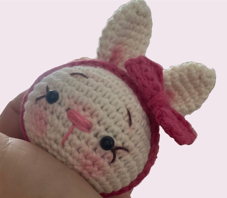 Bunny Keychain Crochet English Pattern. Amigurumi Keychain. Etsy