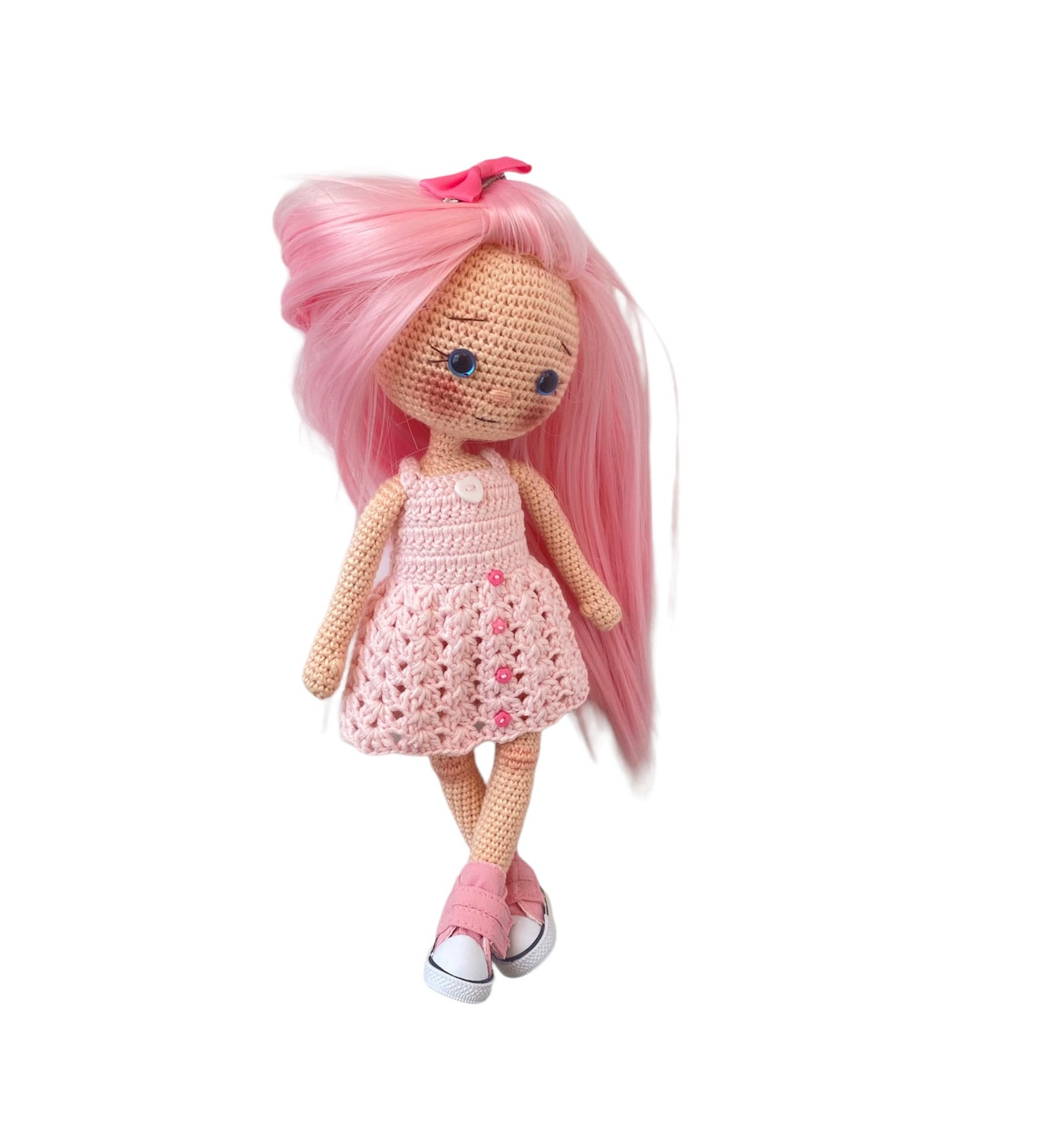 Roza Crochet Doll Making Pattern. Amigurumi Doll Crochet Pattern With