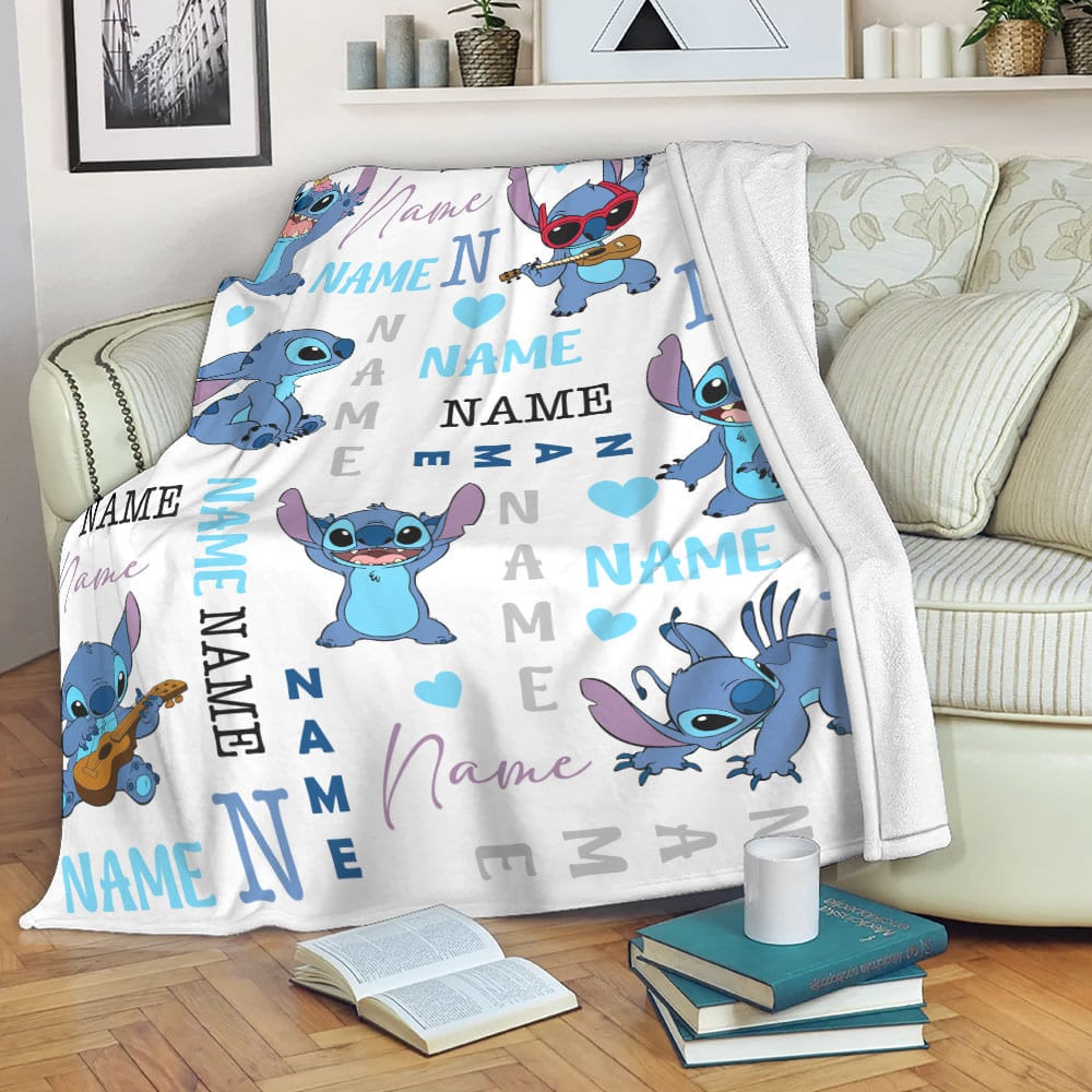 Personalized Lilo Stitch Girl Blanket - Blankets Baby Girls Blanket Cartoon  Blanket Custom Baby Blanket – Amor Custom Gifts