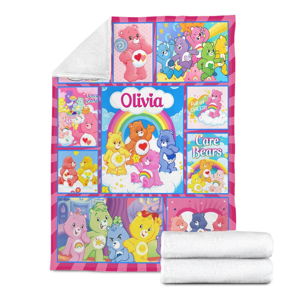 Personalized Care Bears Birthday Christmas Gifts Quilt Blanket - Jolly  Family Gifts