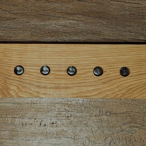 Beautiful knife bar made of solid oak magnetic image 4