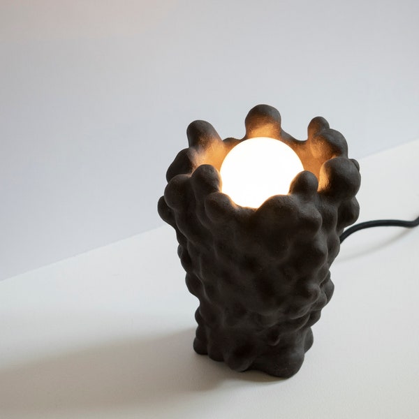 Contemporary handmade ceramic lamp made in Sweden