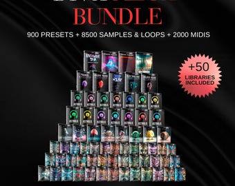 Paquete de preajustes U-he Diva: 900 preajustes analógicos Diva + 8500 samples + 2000 MIDI / Melodic Techno/Synthwave/Trance / Sin regalías