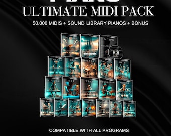 MIDI-pakket piano – 50.000+ MIDI's + 150 one-shots en masterclass | Filmisch, pop, house, hiphop | Royalty-vrij