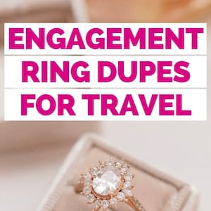 Travel ring - Solid Gold Only, engagement ring copy, Fake engagement ring, Fake wedding ring, ring for travel, Cheap placeholder ring