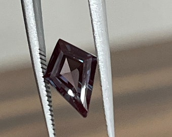 Kite Cut Lab-Created Alexandrite Color Changing Stone: 3X6mm-8X6mm Faceted Gem