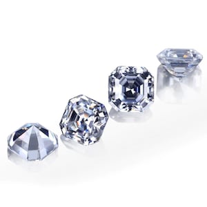 8.5mm Asscher Cut Moissanite Loose Stone: D VVS1, GRA Certified