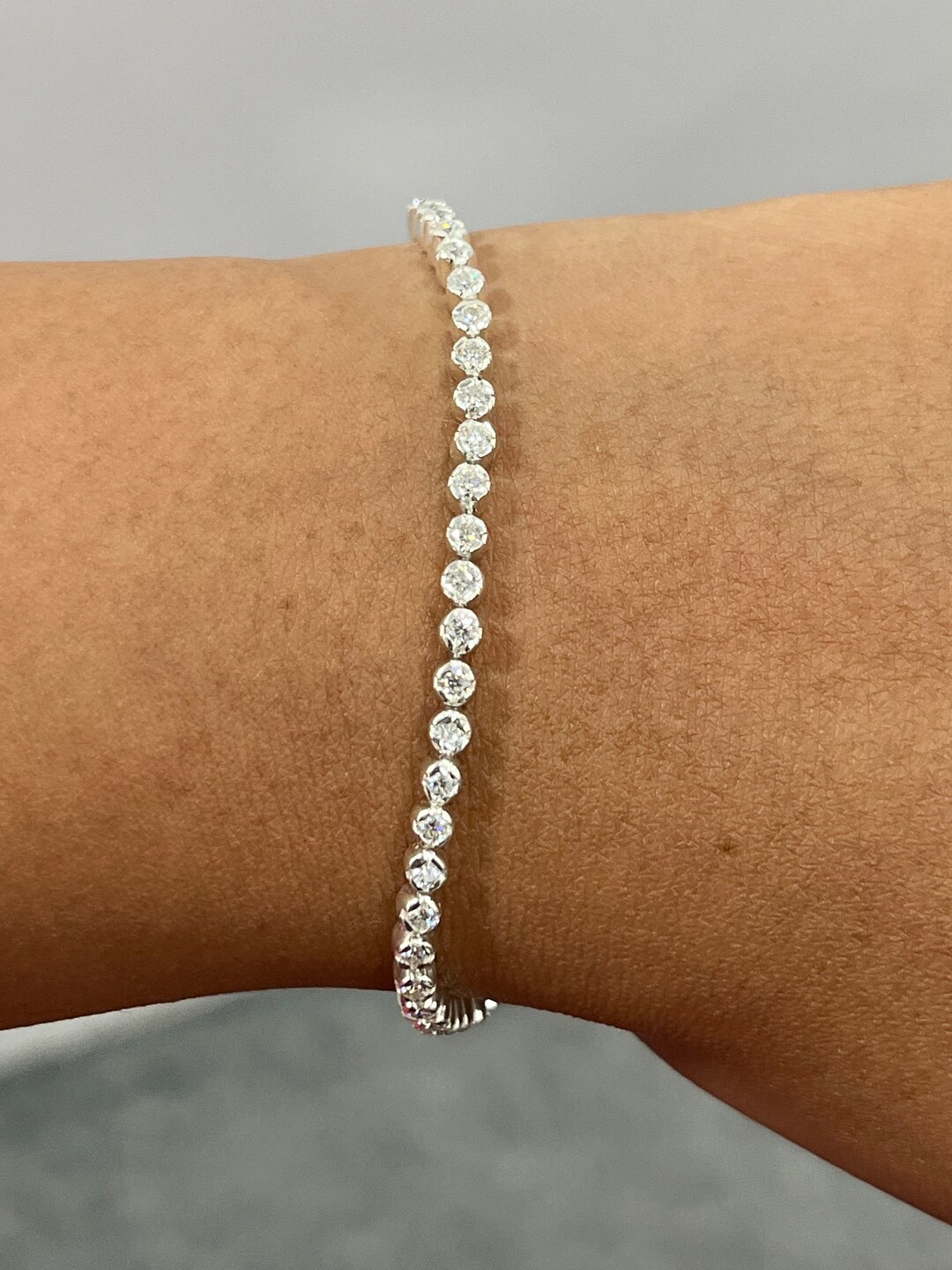 Adored All For Fun 1 Carat Moissanite Bracelet – Elegant 925 Sterling Silver Design See size chart under “more details”
