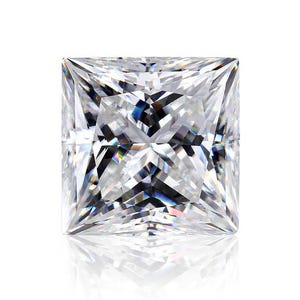 Princess Cut Moissanite with GRA Certificate, Loose Square Moissanite Jewelry Making Supplies, Eye Clean Quality D Color VVS1 Grade Stone