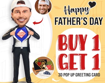 Custom Bobbleheads For Dad, Husband, Boss, Personalized Action Figure Of Yourself, Make Your Own Bobblehead, Father's Day Gift