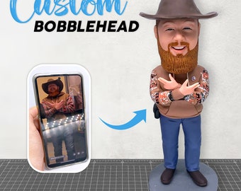 Custom Bobbleheads Cool Father's Day Gifts, Custom Grandfather Bobblehead, Custom Bobblehead As Boss Day Gifts, Father's Day Gift