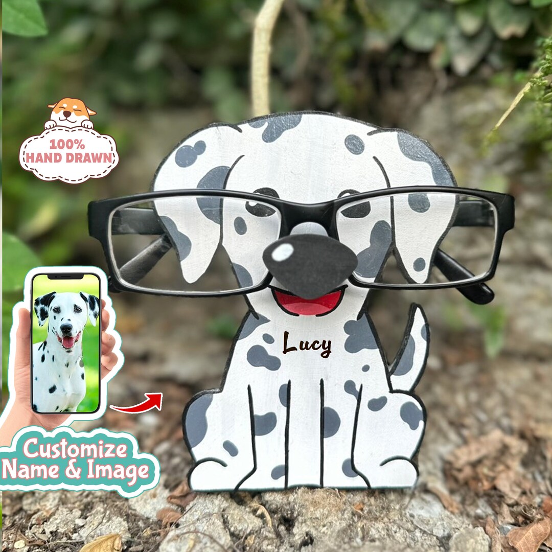 Dalmatians Eyeglasses Stand Cute Pet Eyeglass Dog Glasses Etsy