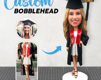 Custom Bobbleheads for Graduates, Graduation Gifts For Daughter/Son, Custom Gift for Graduate From Photos