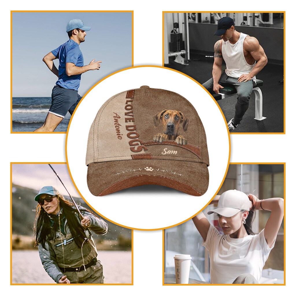 Rhodesian Ridgeback Dog Baseball Cap With Your Name, Custom Dog Name ...