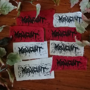 MANCUNT  - handprinted  punk patch!!