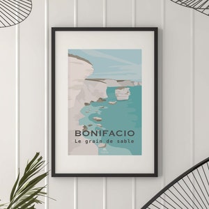 Dekoratives Poster - Illustration - Bonifacio - Korsika