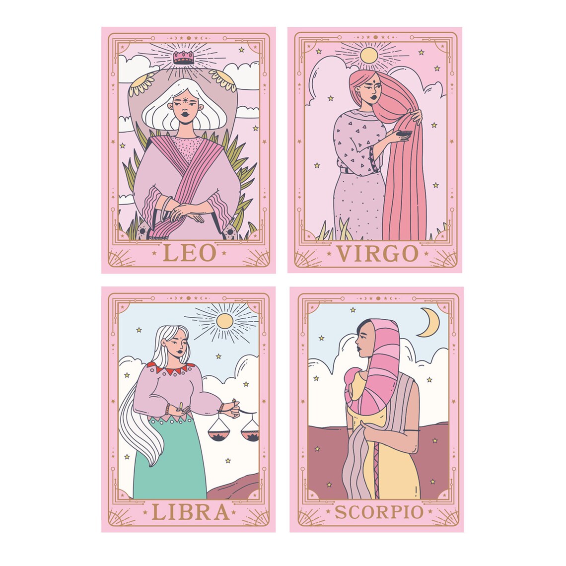 Aquarius Card. Horoscope Birthday Card. Astrology Card. Zodiac Birthday ...